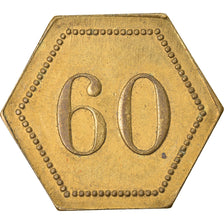 Moneta, Francia, Uncertain Mint, 60 Centimes, Denomination on both sides, BB+