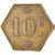 Coin, France, Uncertain Mint, 10 Centimes, Denomination on both sides
