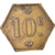 Münze, Frankreich, Uncertain Mint, 10 Centimes, Denomination on both sides, SS