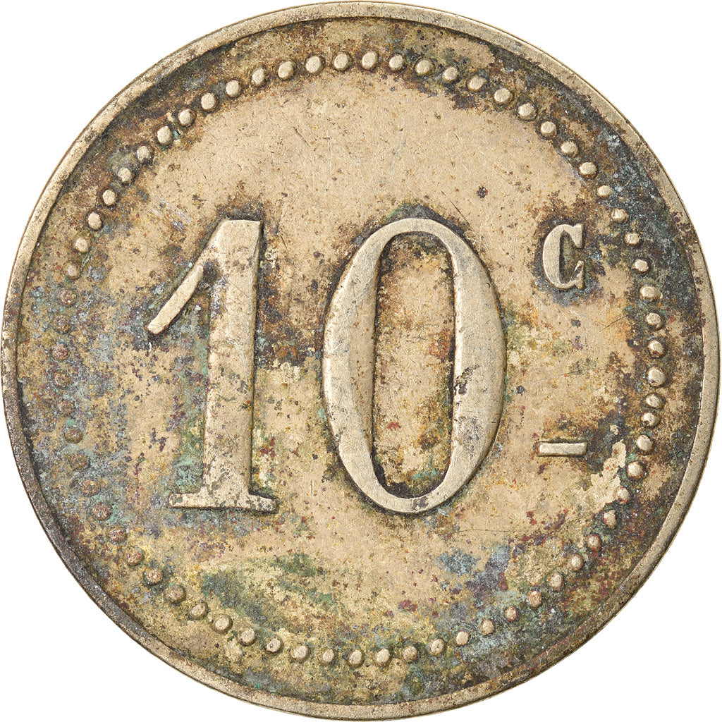Munten, Frankrijk, Uncertain Mint, 10 Centimes, Denomination on both sides, ZF