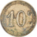 Munten, Frankrijk, Uncertain Mint, 10 Centimes, Denomination on both sides, ZF