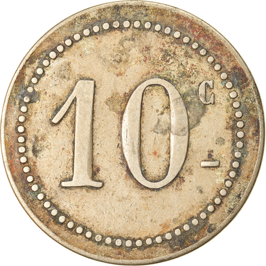 Munten, Frankrijk, Uncertain Mint, 10 Centimes, Denomination on both sides, ZF