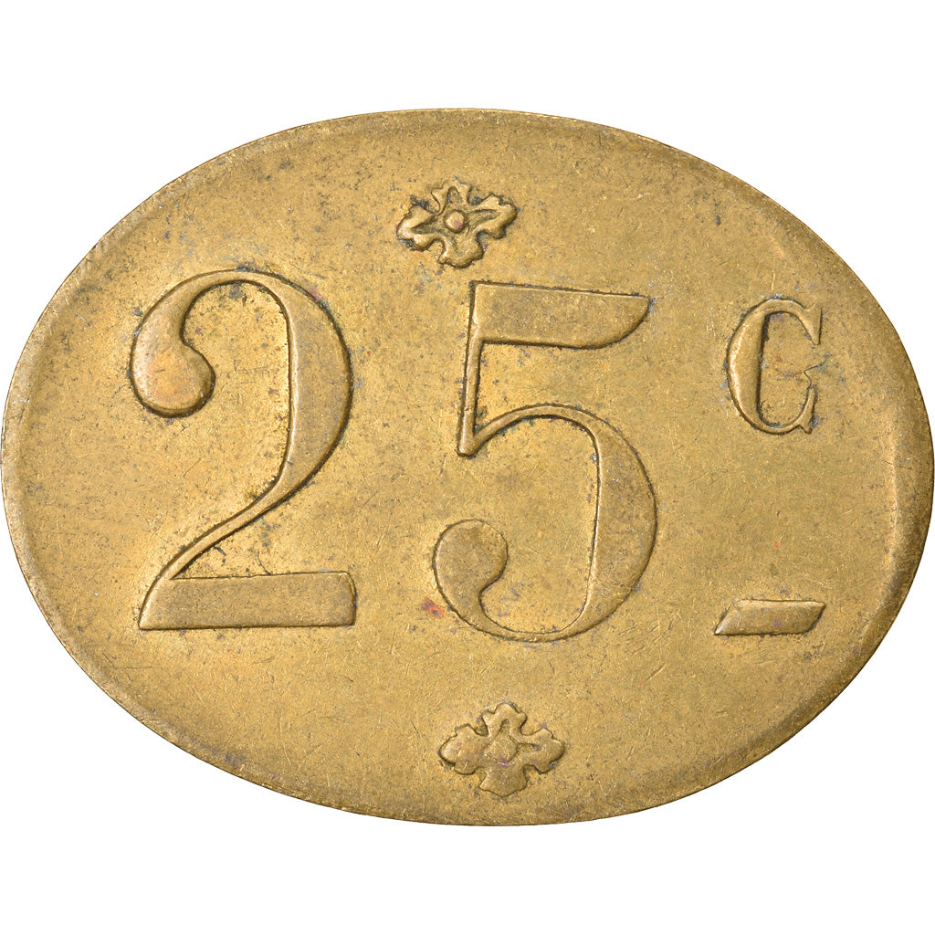Moneta, Francia, Uncertain Mint, 25 Centimes, Denomination on both sides, BB