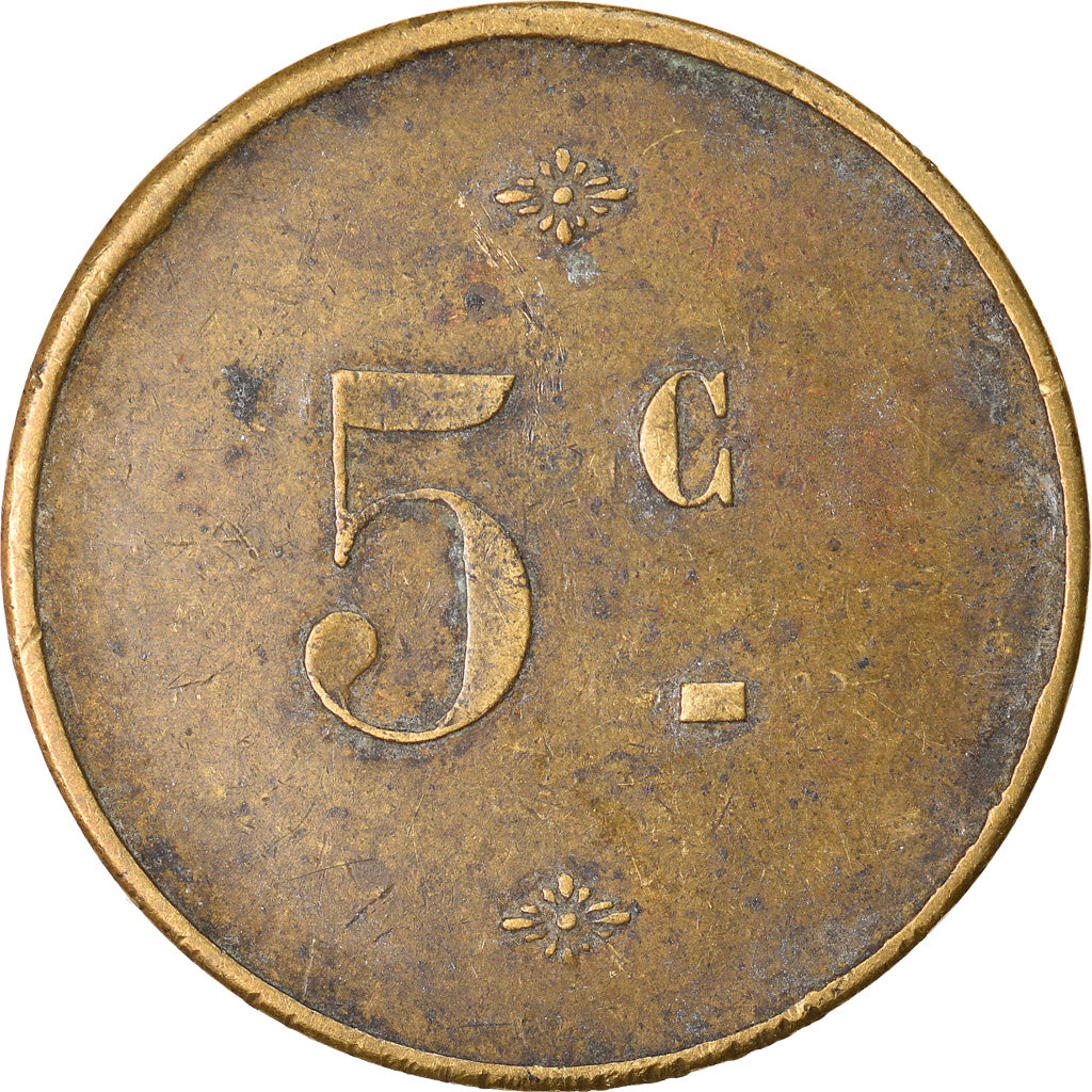 Coin, France, Uncertain Mint, 5 Centimes, Denomination on both sides, EF(40-45)