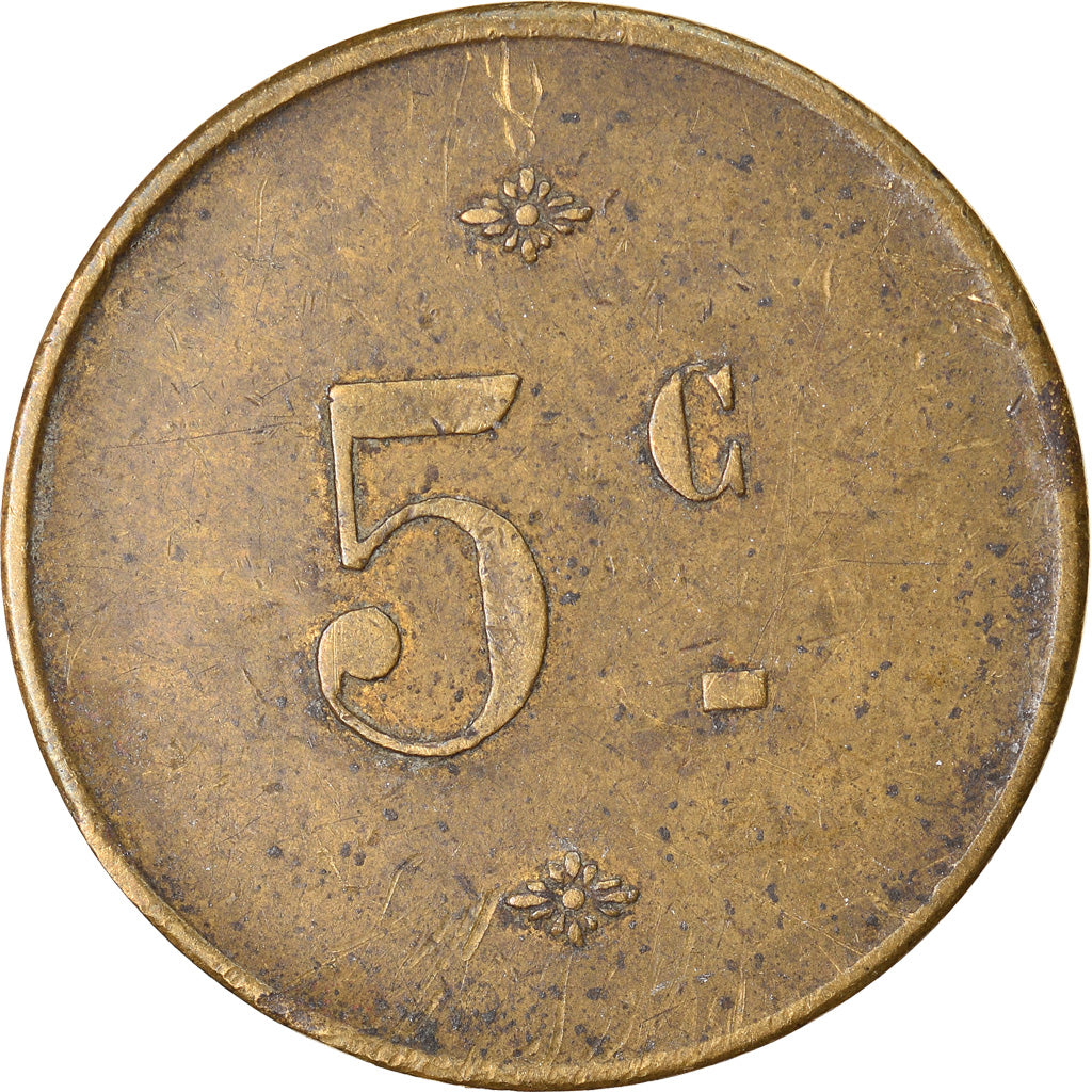 Coin, France, Uncertain Mint, 5 Centimes, Denomination on both sides, EF(40-45)
