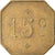 Moneda, Francia, Uncertain Mint, 15 Centimes, Denomination on both sides, MBC