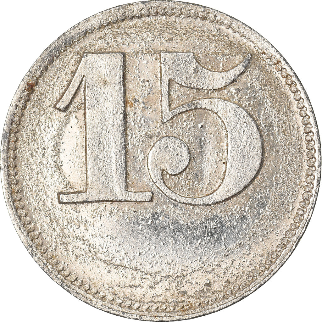 Moneta, Francia, Uncertain Mint, 15 Centimes, Denomination on both sides, BB+
