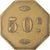 Moneta, Francia, Uncertain Mint, 50 Centimes, Denomination on both sides, BB