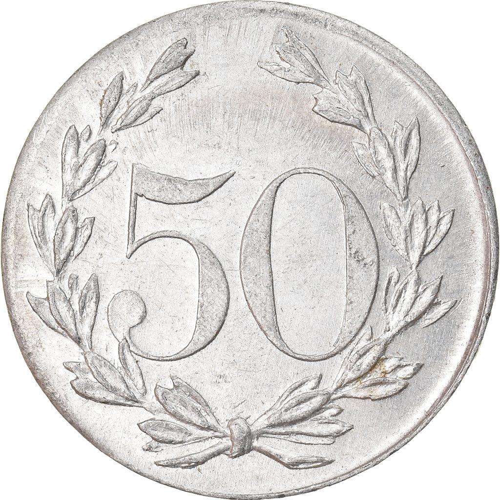 Moneta, Francja, Uncertain Mint, 50 Centimes, Denomination on both sides