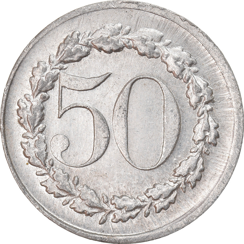 Moneta, Francja, Uncertain Mint, 50 Centimes, Denomination on both sides