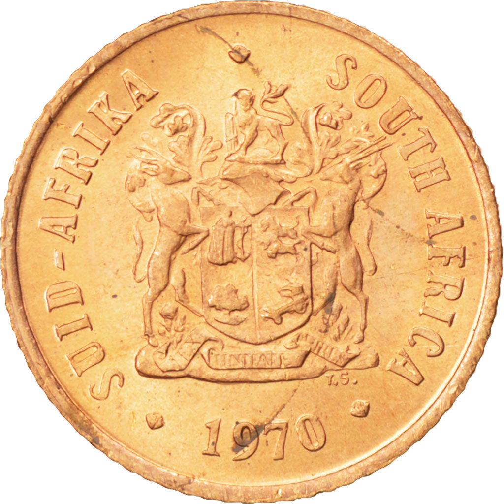 Coin, South Africa, Cent, 1970, MS(63), Bronze, KM:82