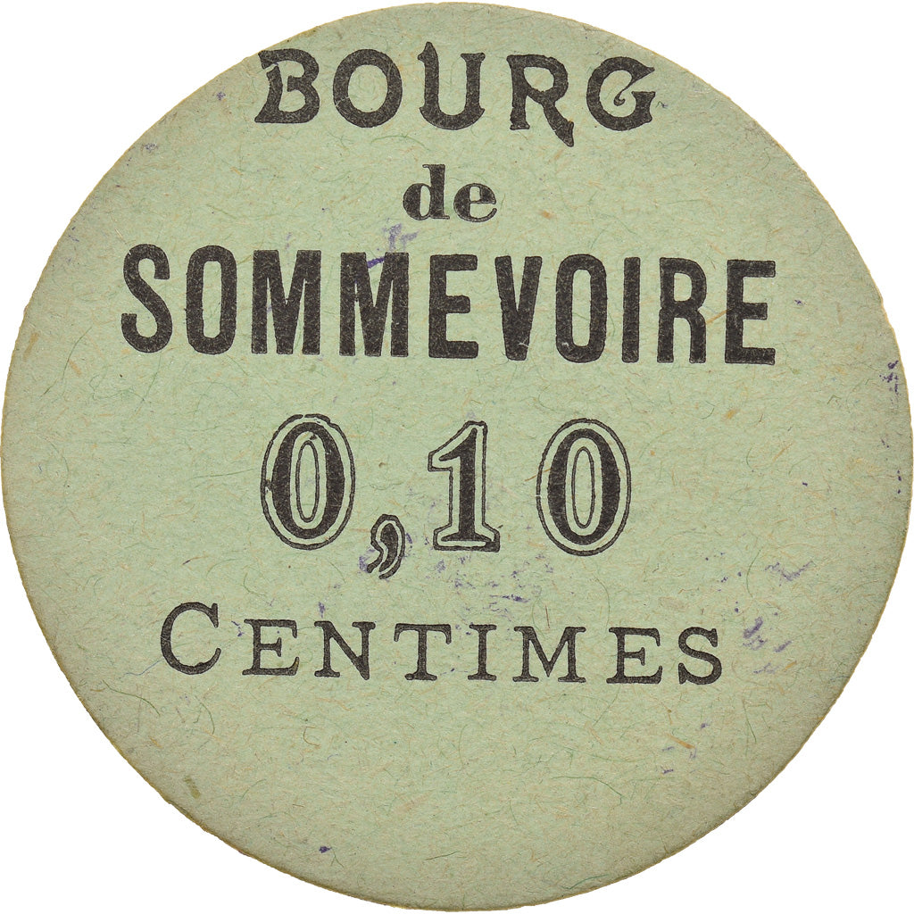 Moneda, Francia, Bourg de Sommevoire, Sommevoire, 10 Centimes, EBC, Cardboard