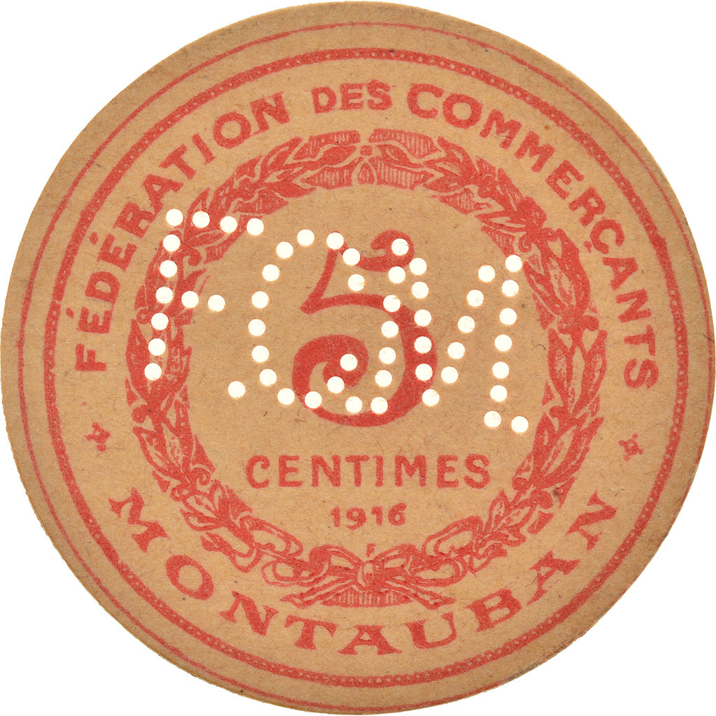 Moneta, Francja, Fédération des Commerçants, Montauban, 5 Centimes