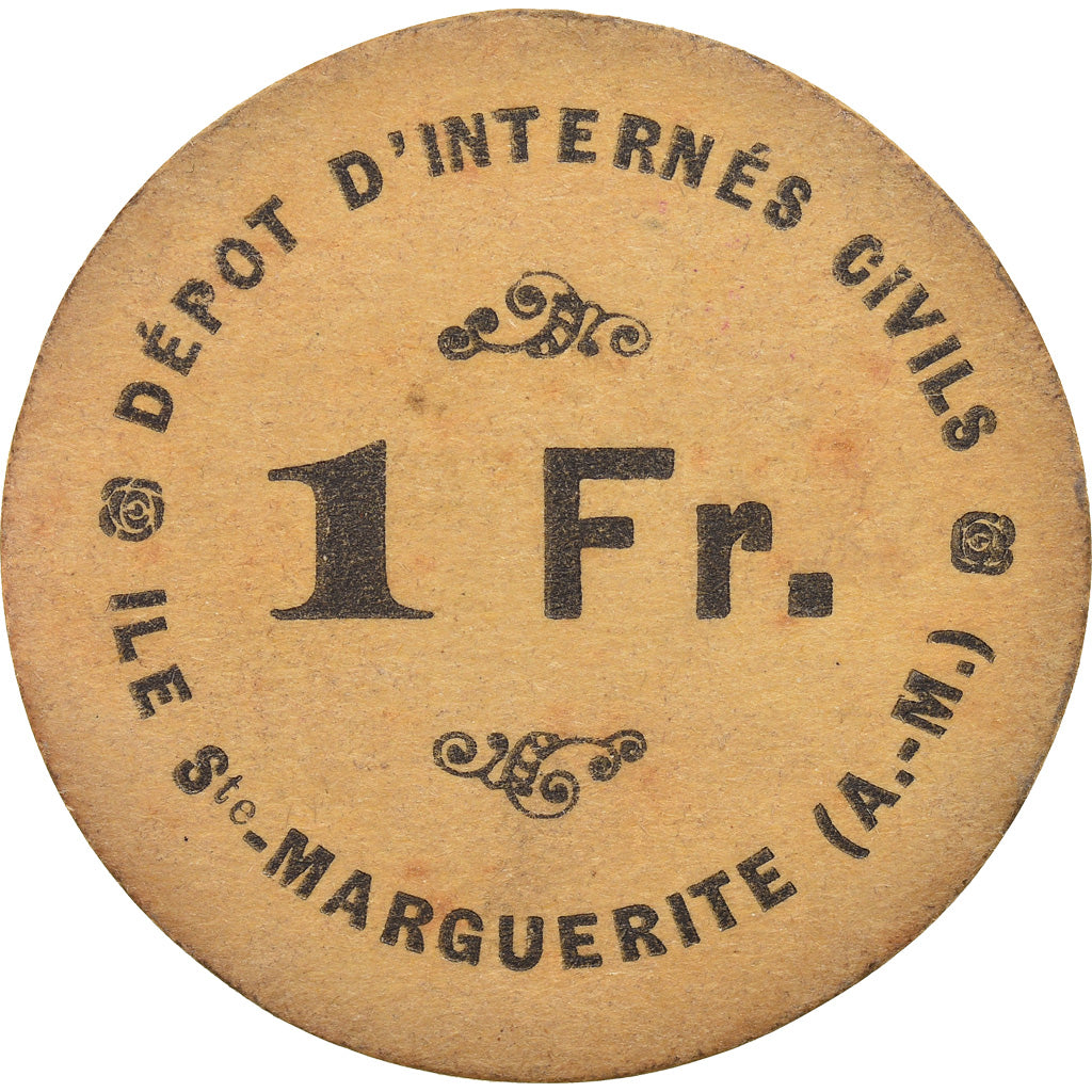 Moneda, Francia, Dépôt d'Internés Civils, Ile Sainte-Marguerite, 1 Franc