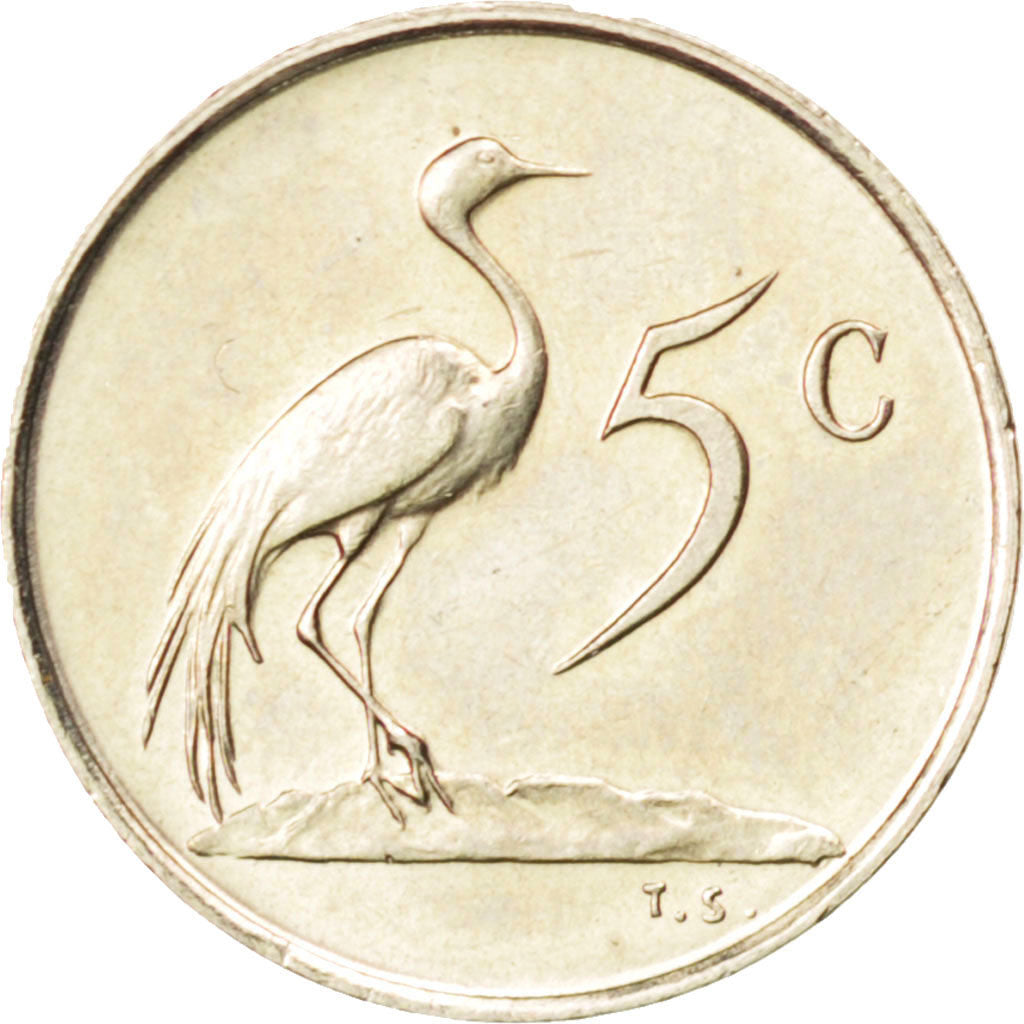SOUTH AFRICA, 5 Cents, 1976, KM #93, MS(63), Nickel, 17.35, 2.45