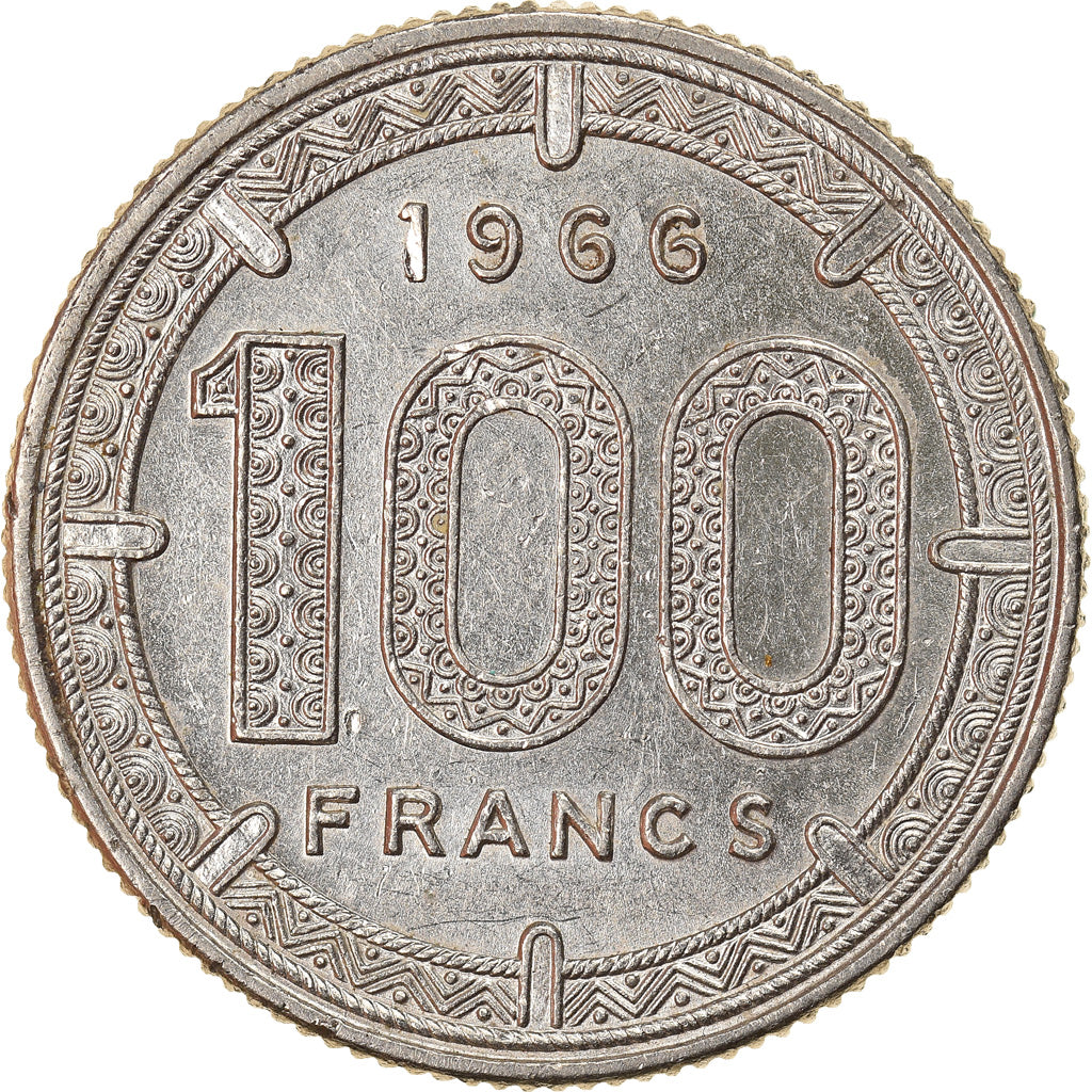 Monnaie, États de l'Afrique équatoriale, 100 Francs, 1966, Paris, TTB+