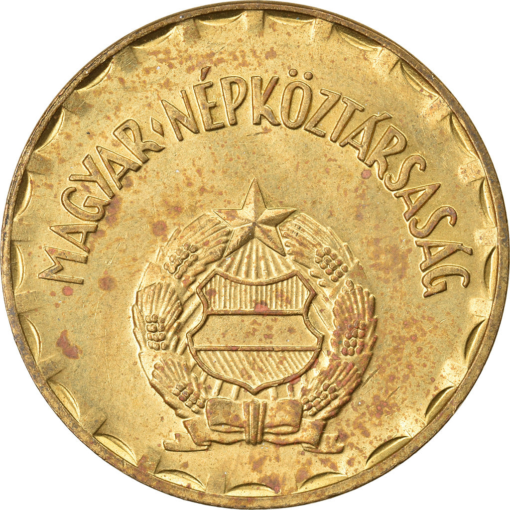 Coin, Hungary, 2 Forint, 1985, AU(55-58), Brass, KM:591