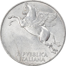 Coin, Italy, 10 Lire, 1949, Rome, AU(55-58), Aluminum, KM:90