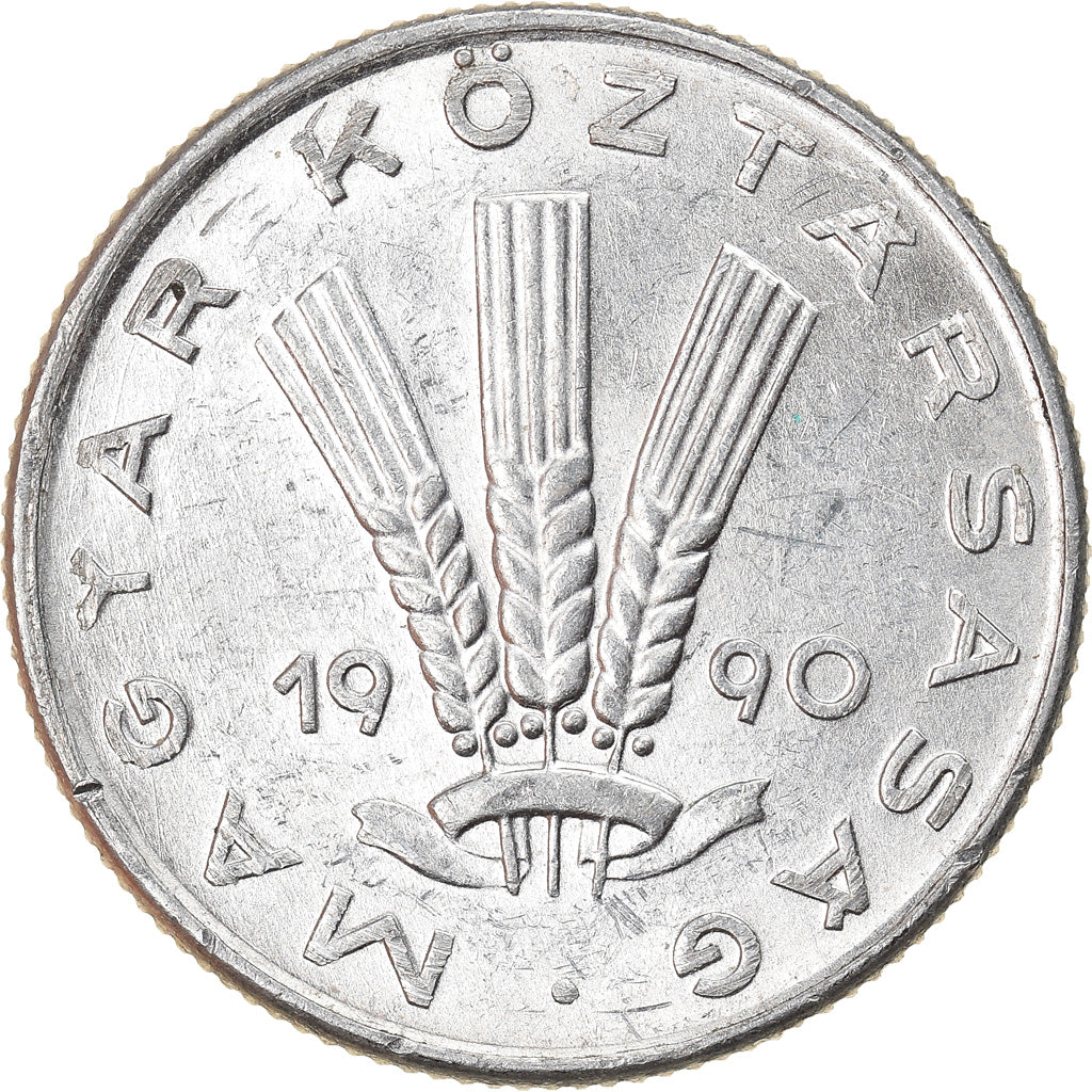 Coin, Hungary, 20 Fillér, 1990, Budapest, AU(50-53), Aluminum, KM:676