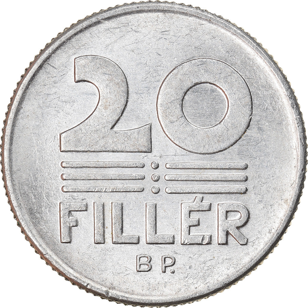 Coin, Hungary, 20 Fillér, 1990, Budapest, AU(50-53), Aluminum, KM:676