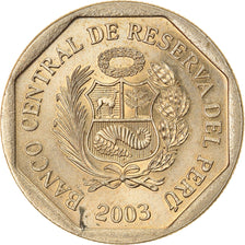 Münze, Peru, 50 Centimos, 2003, Lima, UNZ, Copper-Nickel-Zinc, KM:307.4