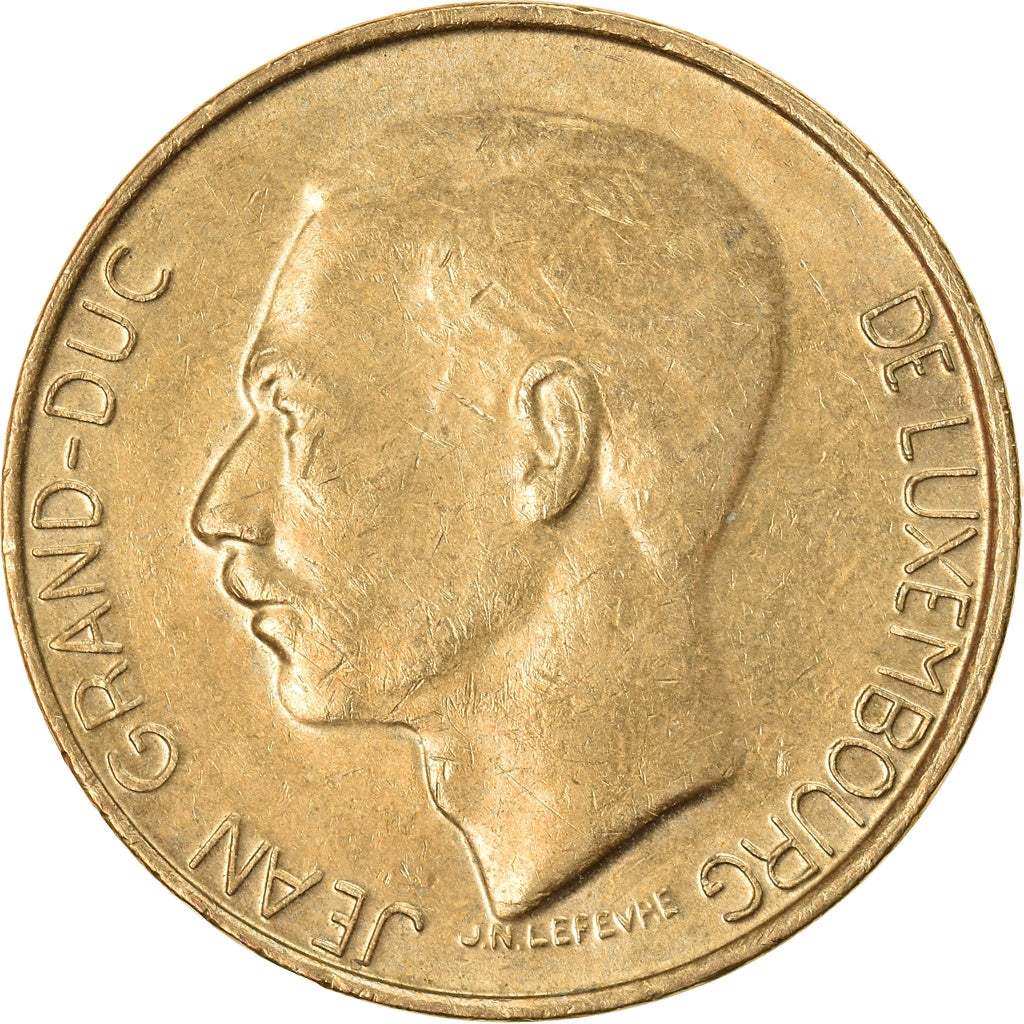 Monnaie, Luxembourg, Jean, 5 Francs, 1990, TTB+, Aluminum-Bronze, KM:65