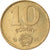 Coin, Hungary, 10 Forint, 1985, AU(50-53), Aluminum-Bronze, KM:636
