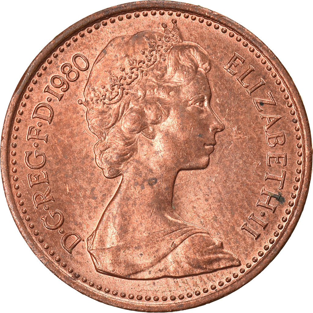 Monnaie, Grande-Bretagne, Elizabeth II, 1/2 New Penny, 1980, SUP, Bronze, KM:914