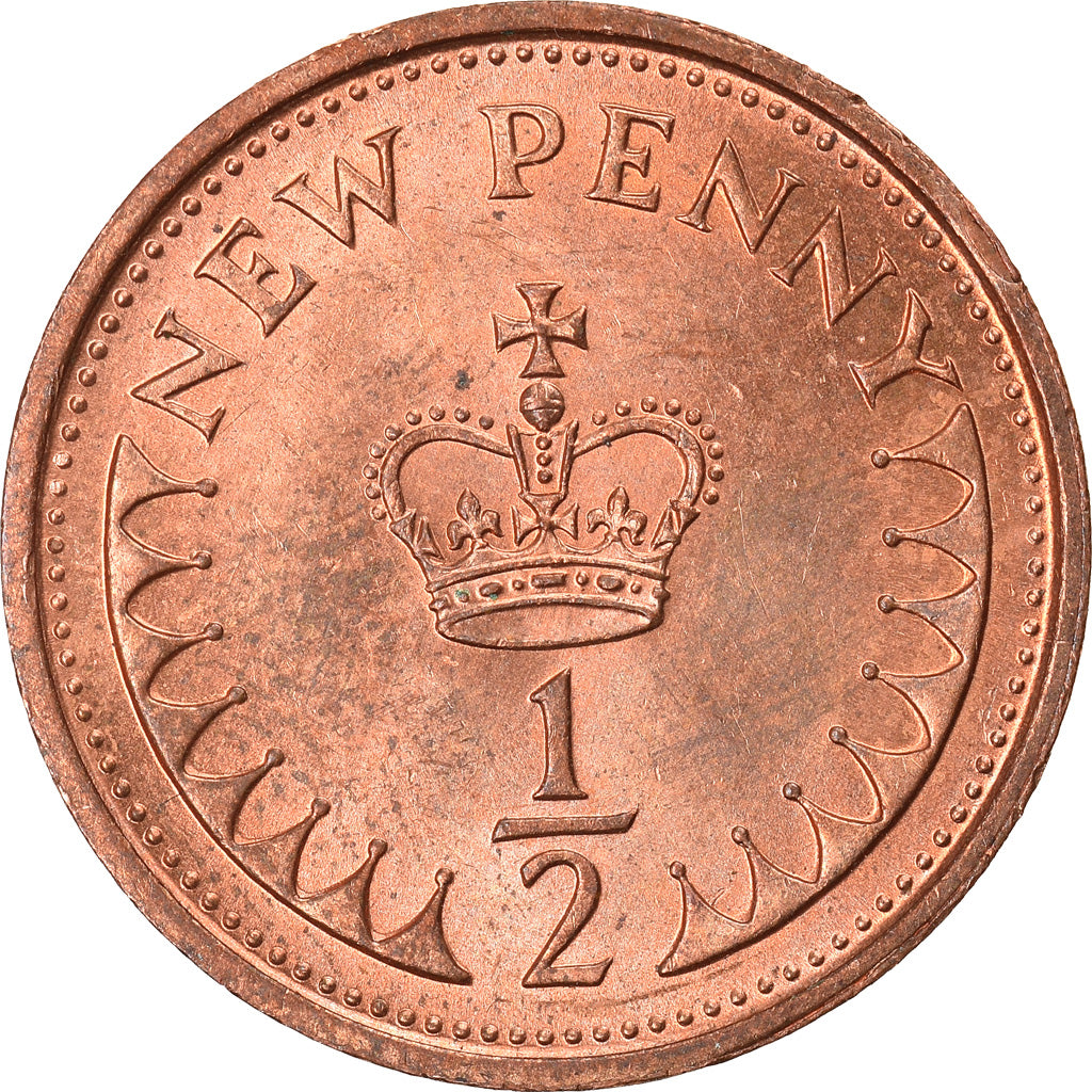 Monnaie, Grande-Bretagne, Elizabeth II, 1/2 New Penny, 1980, SUP, Bronze, KM:914