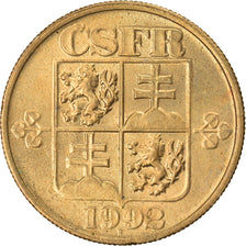 Munten, Tsjecho-Slowakije, 20 Haleru, 1992, ZF+, Aluminum-Bronze, KM:143