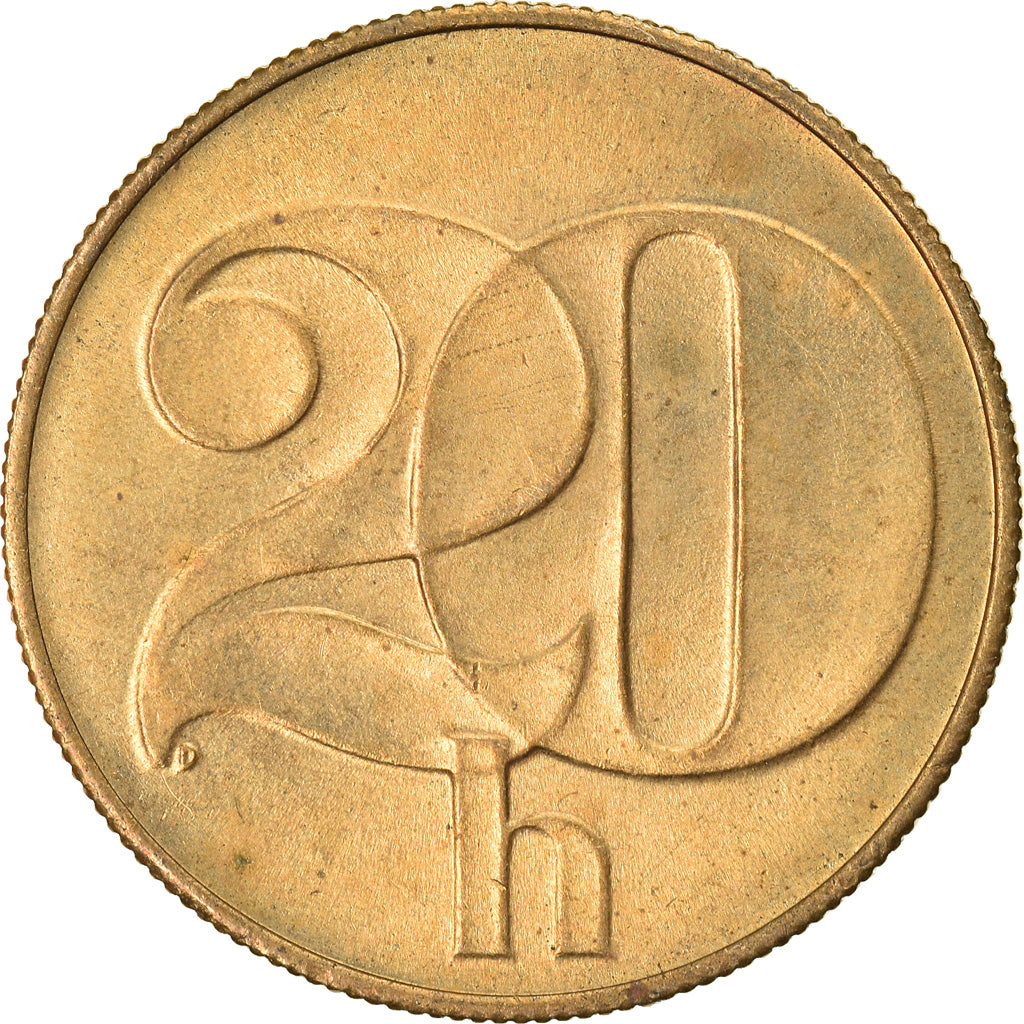 Munten, Tsjecho-Slowakije, 20 Haleru, 1992, ZF+, Aluminum-Bronze, KM:143