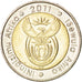 SOUTH AFRICA, 5 Rand, 2011, Pretoria, KM #507, MS(63), Bi-Metallic, 26, 9.40