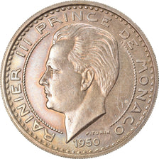 Moeda, Mónaco, Rainier III, 100 Francs, Cent, 1950, AU(55-58), Cobre-níquel
