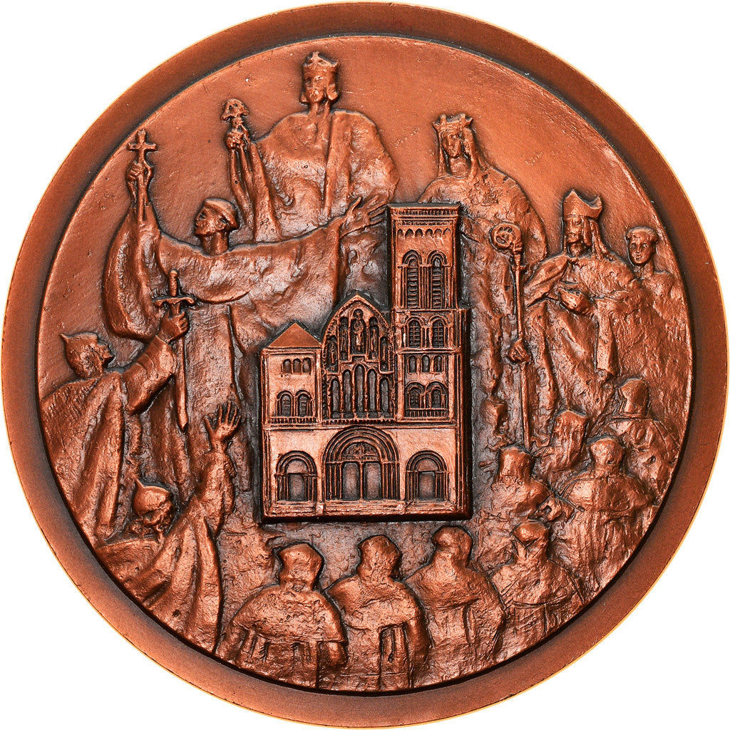 France, Médaille, Basilique de Vezelay, Arts & Culture, 1977, Delamarre, SPL