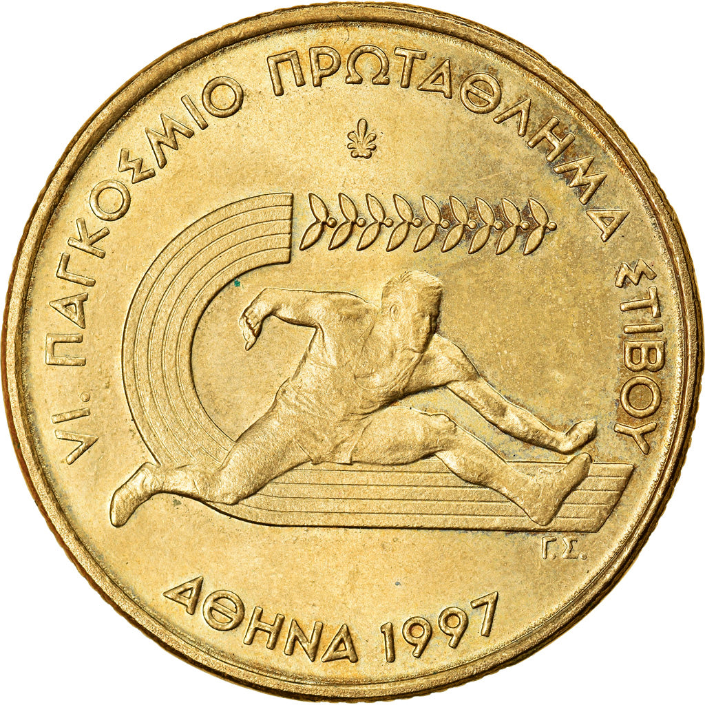 Coin, Greece, 100 Drachmes, 1997, Athens, MS(60-62), Aluminum-Bronze, KM:169