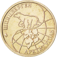 SPITZBERGEN, 10 Roubles, 1993, KM #Tn5, MS(63), Copper-Nickel Clad Steel, 20,...