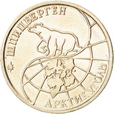 SPITZBERGEN, 25 Roubles, 1993, KM #Tn6, MS(63), Copper-Nickel Clad Steel, 22,...