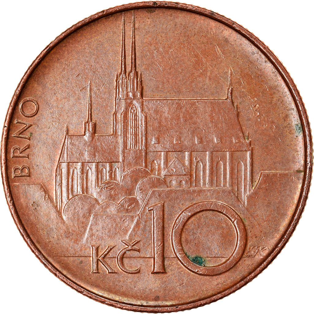 Monnaie, République Tchèque, 10 Korun, 1993, TTB+, Copper Plated Steel, KM:4