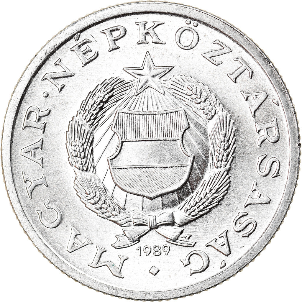 Coin, Hungary, Forint, 1989, MS(63), Aluminum, KM:575
