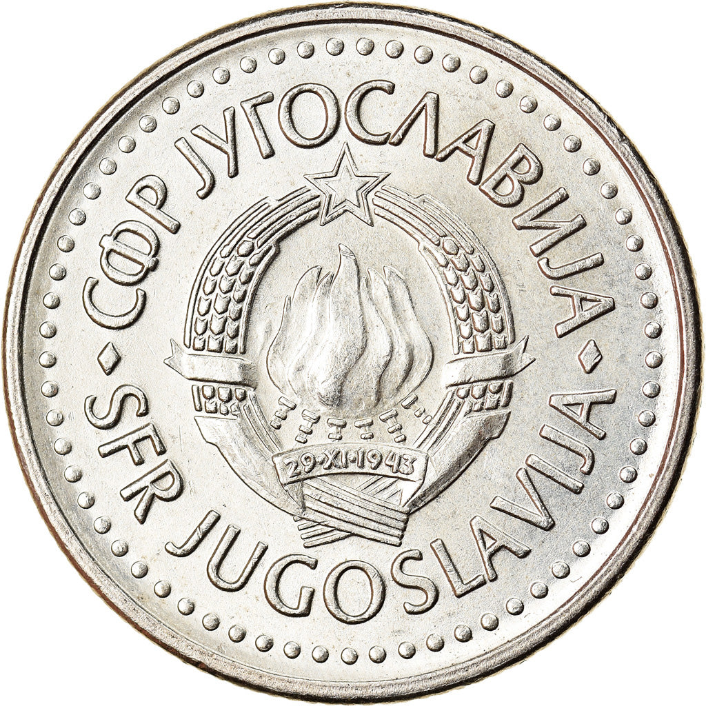 Münze, Jugoslawien, 10 Dinara, 1986, UNZ, Copper-nickel, KM:89