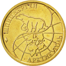 SPITZBERGEN, 100 Roubles, 1993, KM #Tn8, MS(63), Aluminum-Bronze, 25, 5.03