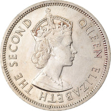 Moeda, Hong Kong, Elizabeth II, Dollar, 1960, Heaton, AU(55-58), Cobre-níquel