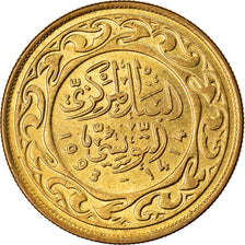 Coin, Tunisia, 20 Millim, 1993/AH1414, MS(60-62), Brass, KM:307