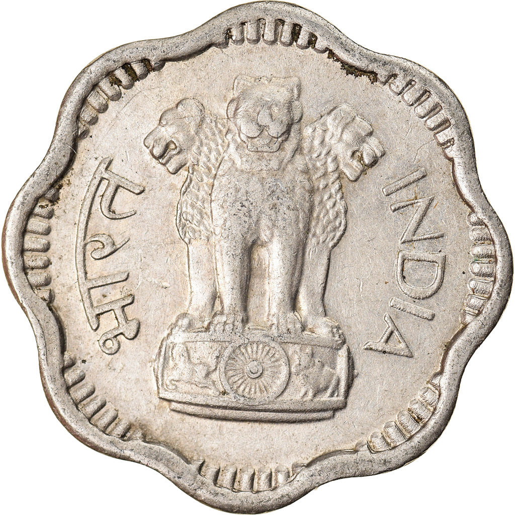 Munten, INDIAASE REPUBLIEK, 10 Naye Paise, 1959, Bombay, ZF, Copper-nickel