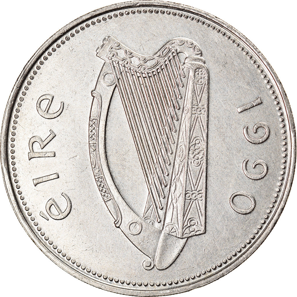 Moneta, REPUBBLICA D’IRLANDA, Punt, Pound, 1990, SPL-, Rame-nichel, KM:27