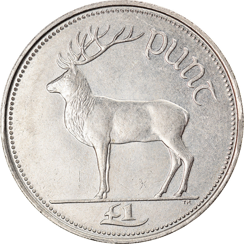 Moneta, REPUBBLICA D’IRLANDA, Punt, Pound, 1990, SPL-, Rame-nichel, KM:27