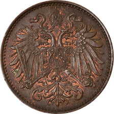 Münze, Österreich, Franz Joseph I, 2 Heller, 1893, SS+, Bronze, KM:2801