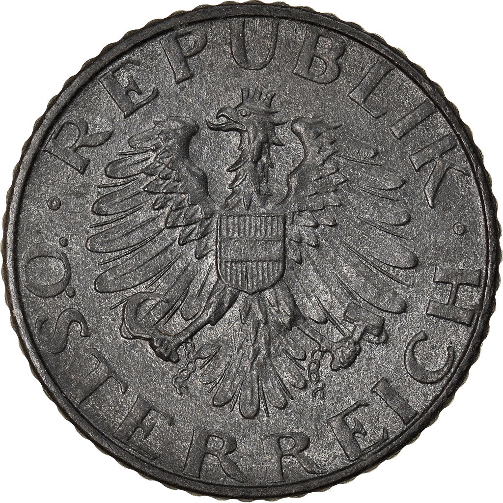 Munten, Oostenrijk, 5 Groschen, 1957, ZF+, Zinc, KM:2875