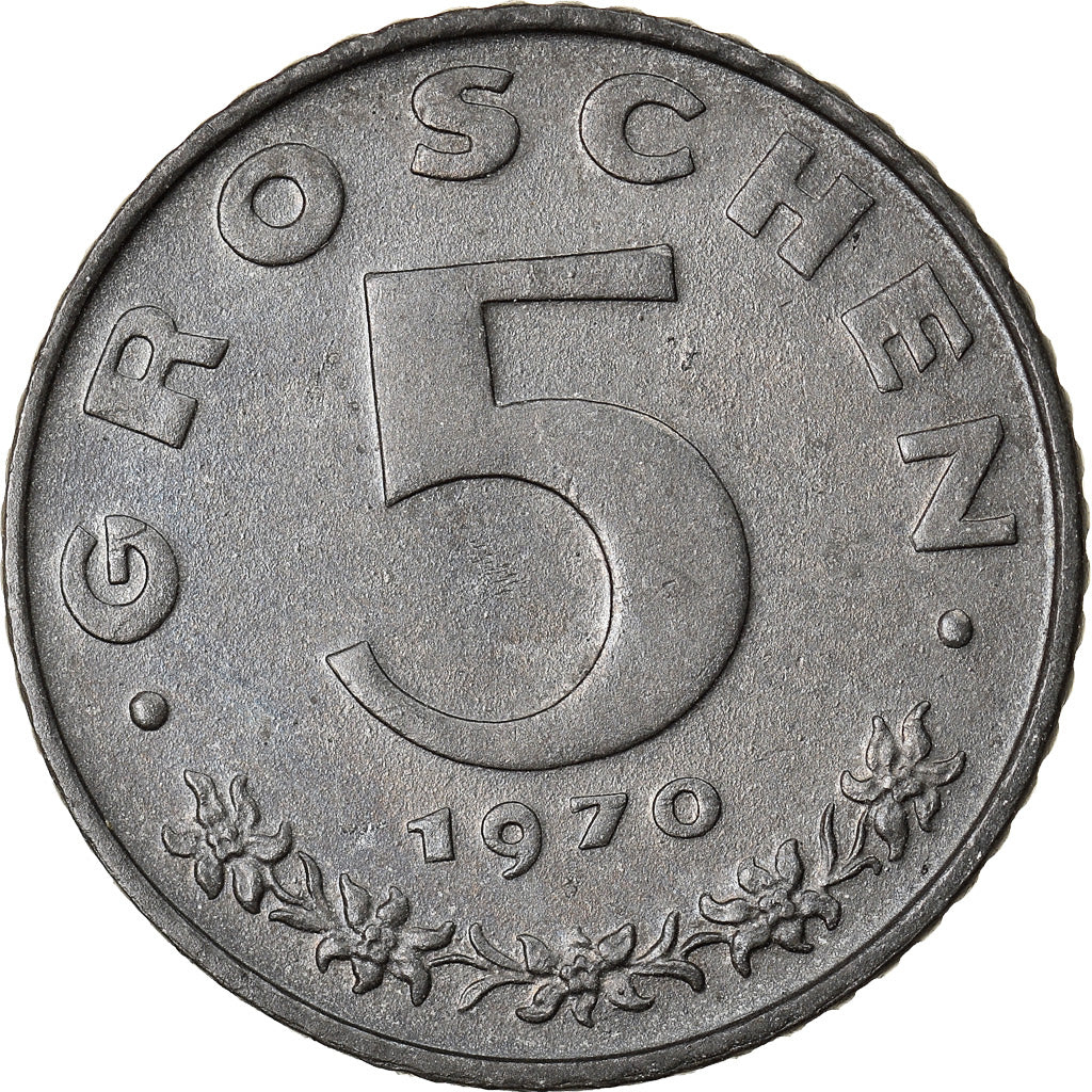 Moneta, Austria, 5 Groschen, 1970, SPL-, Zinco, KM:2875