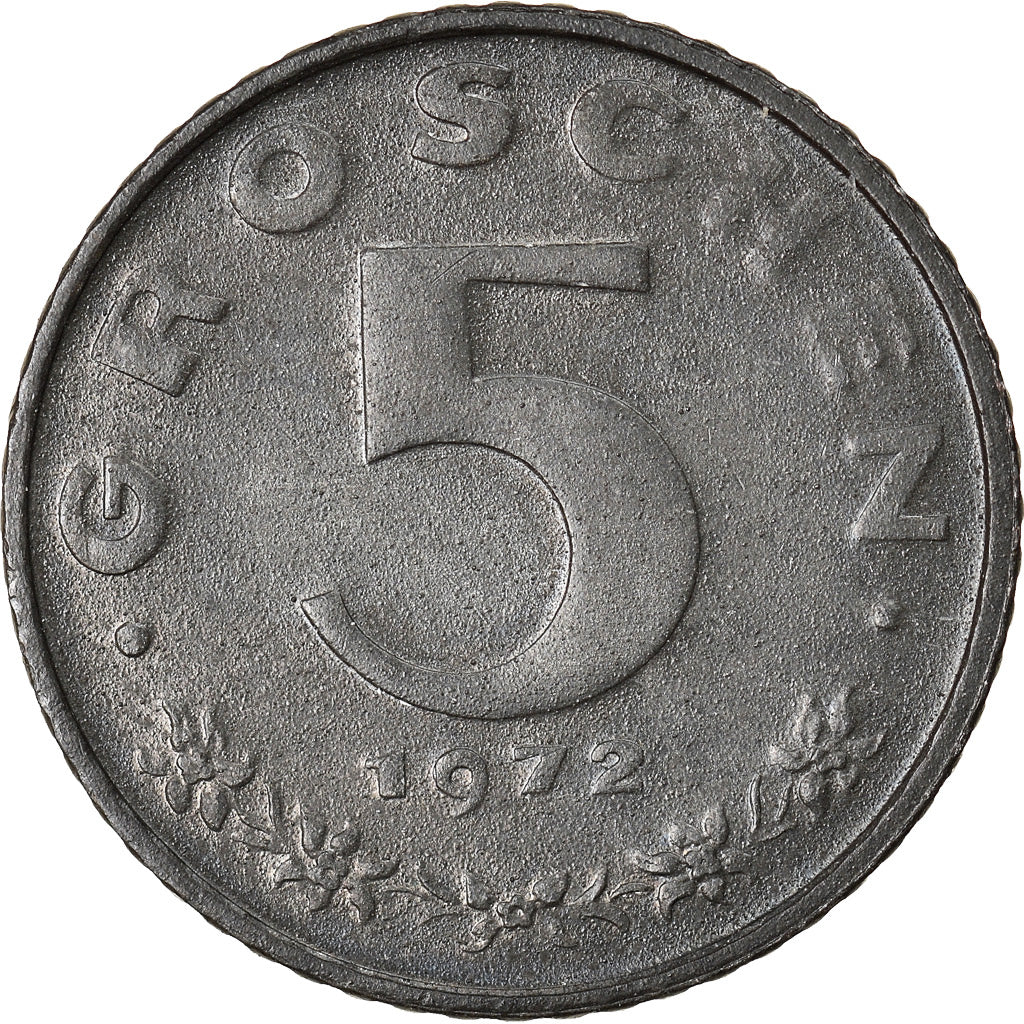 Moneta, Austria, 5 Groschen, 1972, SPL-, Zinco, KM:2875